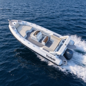 23ft fiberglass semi rigid inflatable boats Orca Hypalon high maneuver diving fishing beach tender rhib boat